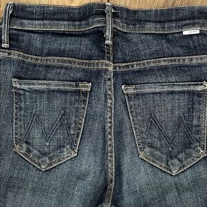 MOTHER Deep Blue Wide Leg Jeans